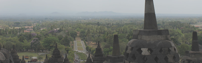 Vista desde la cima del Templo Borobudur