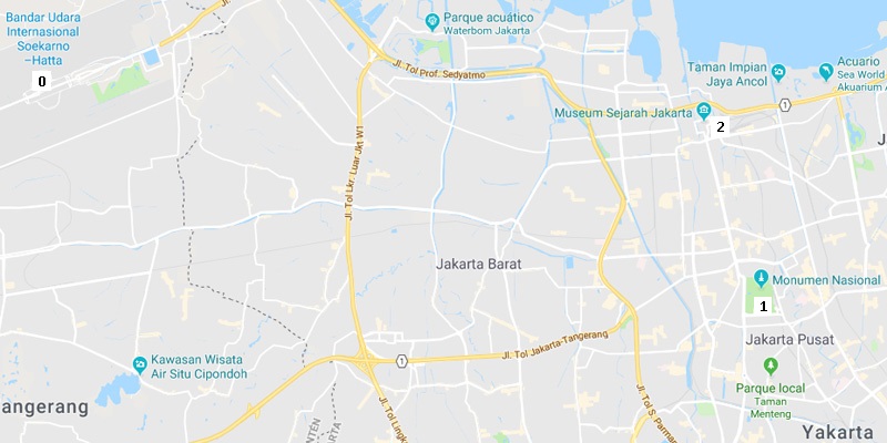 Mapa de Jakarta