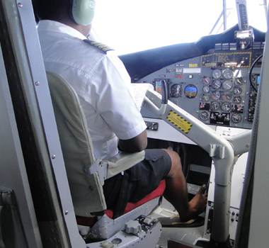 Shoes are not needed for piloting in Maldives