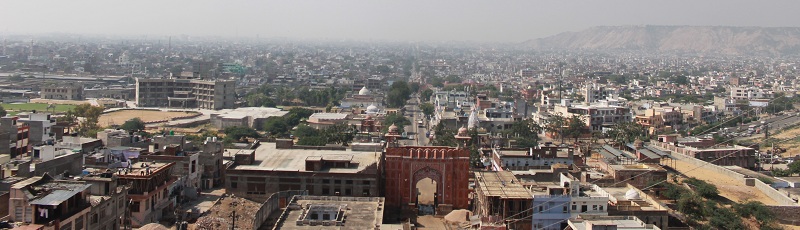 Vistas de Jaipur en la subida a Galta