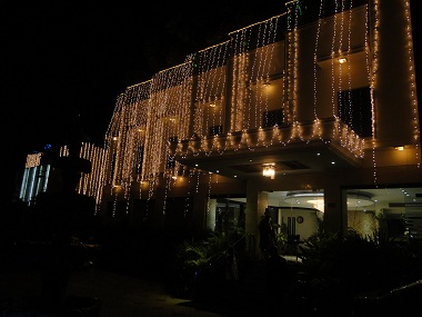 Hotel Taj Resort decorado para Diwali