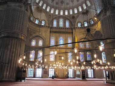 Interior de la Mezquita Azul