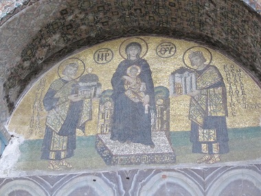 Saint Mary's image on Hagia Sofia