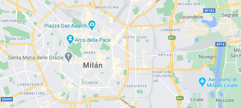 Location of Linate's airport