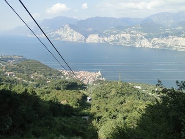 View of Malcesine from the cable car