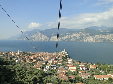 View of Malcesine from the cable car