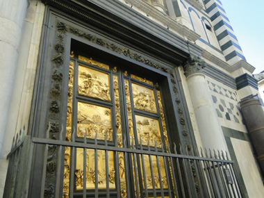 Baptistery's golden door
