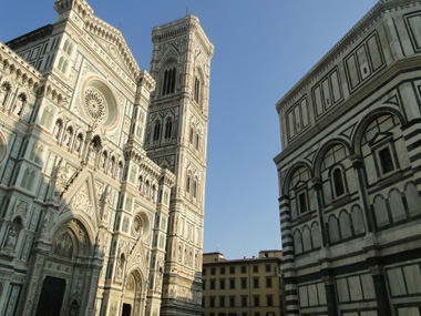 View of Florence's Duomo and Baptistery
