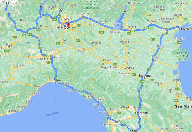 Our road trip through Northern Italy