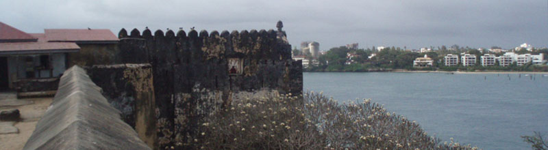 Fort Jesus walls by the sea