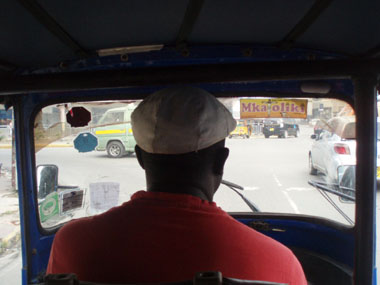 Tuk tuk ride by Mombasa