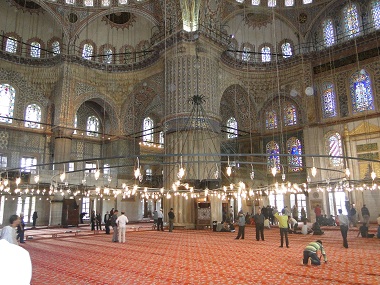 Interior de la Mezquita Azul