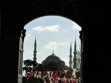 Vista desde la puerta del Palacio de Topkapi