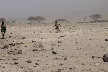 Deserted area in Amboseli