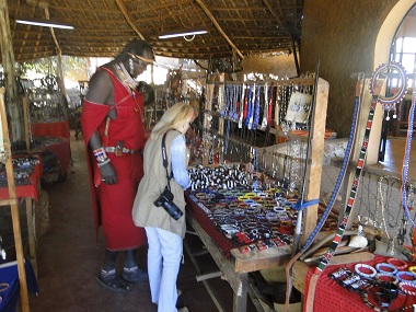 Maasai market in Amboseli Sopa Lodge