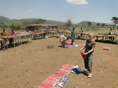 Maasai market at the village