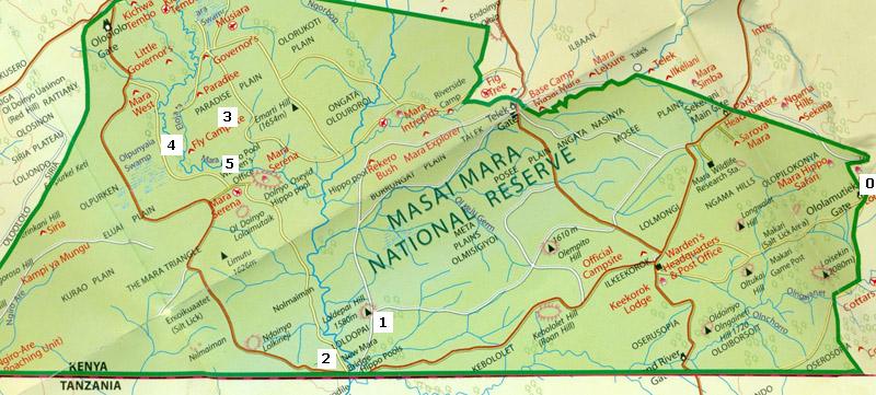 Mapa de Masai Mara