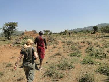 Termite mound in our way to Maasai village