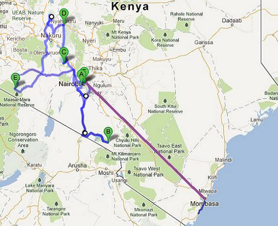 Itinerary in Kenya