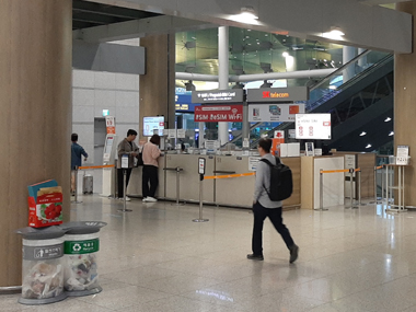 Venta de Sims en el Aeropuerto de Incheon