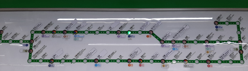 Map of Line 2 of Seoul metro