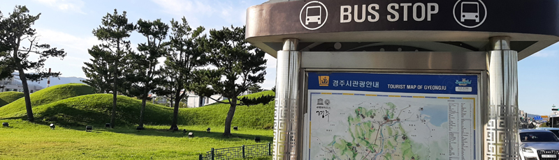 Bus stop in Gyeongju