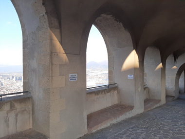 Arcade with views in Sant'Elmo Castle