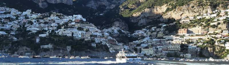 View of Positano from the sea