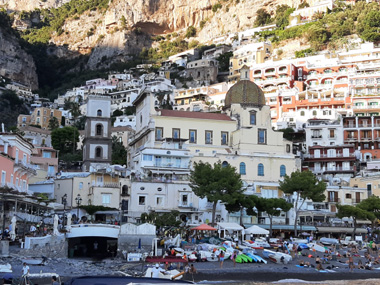 View of Positano from the sea