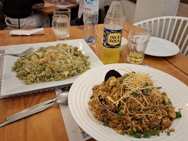 Rice dishes at Punto Azul