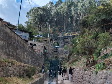 Colonial aqueduct in Cusco