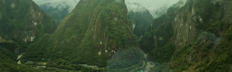 Subiendo a Machu Picchu en bus