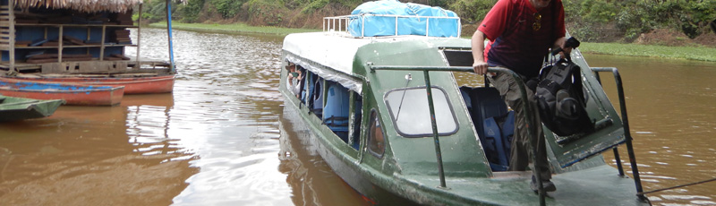 Arriving at Muyuna Lodge