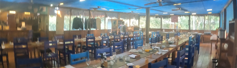 Common area at Muyuna lodge