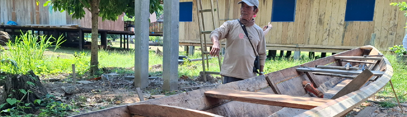 Canoe in local village