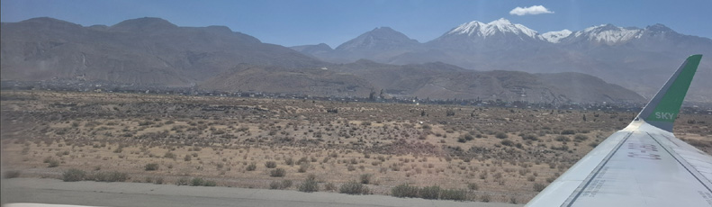 Aterrizando en Arequipa