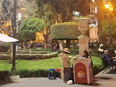 Puesto de queso helado