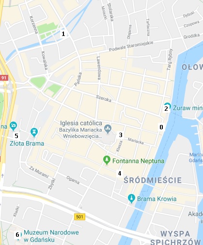 Mapa de Gdansk
