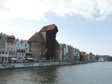 Gdansk medieval port crane