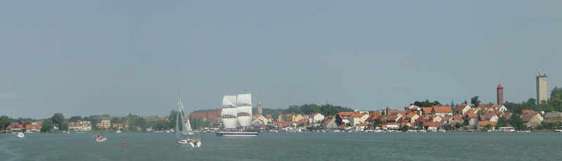 View of Mikolajki from the lake