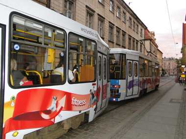 Tram through Wroclaw's Old Town