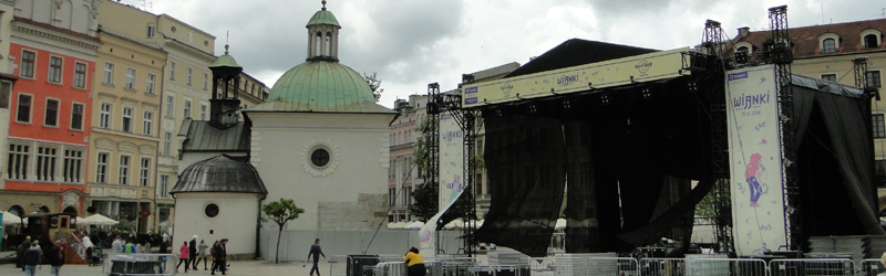Stage ready for Wianki in Krakow