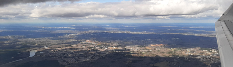 View of North Carolina from the plane