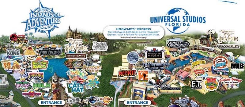 Mapa de Universal Orlando