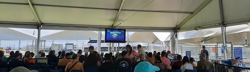 Sala de espera para el ferri a Vieques