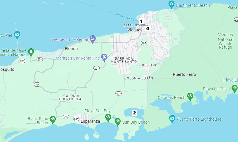 Mapa de vieques