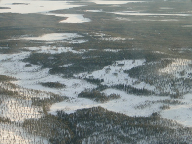 Vista area de Laponia