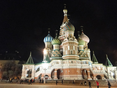 Saint Basil's Cathedral by night