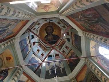Inside one of the Saint Basil's Cathedral towers