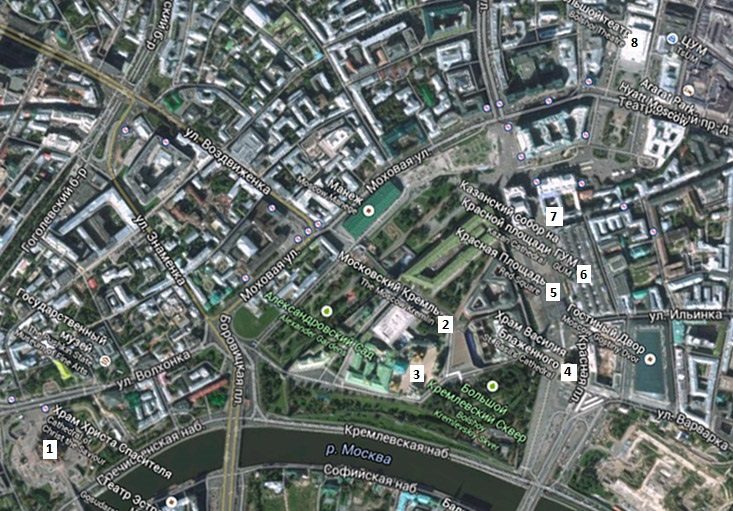 Image of Kremlin and Red Square area